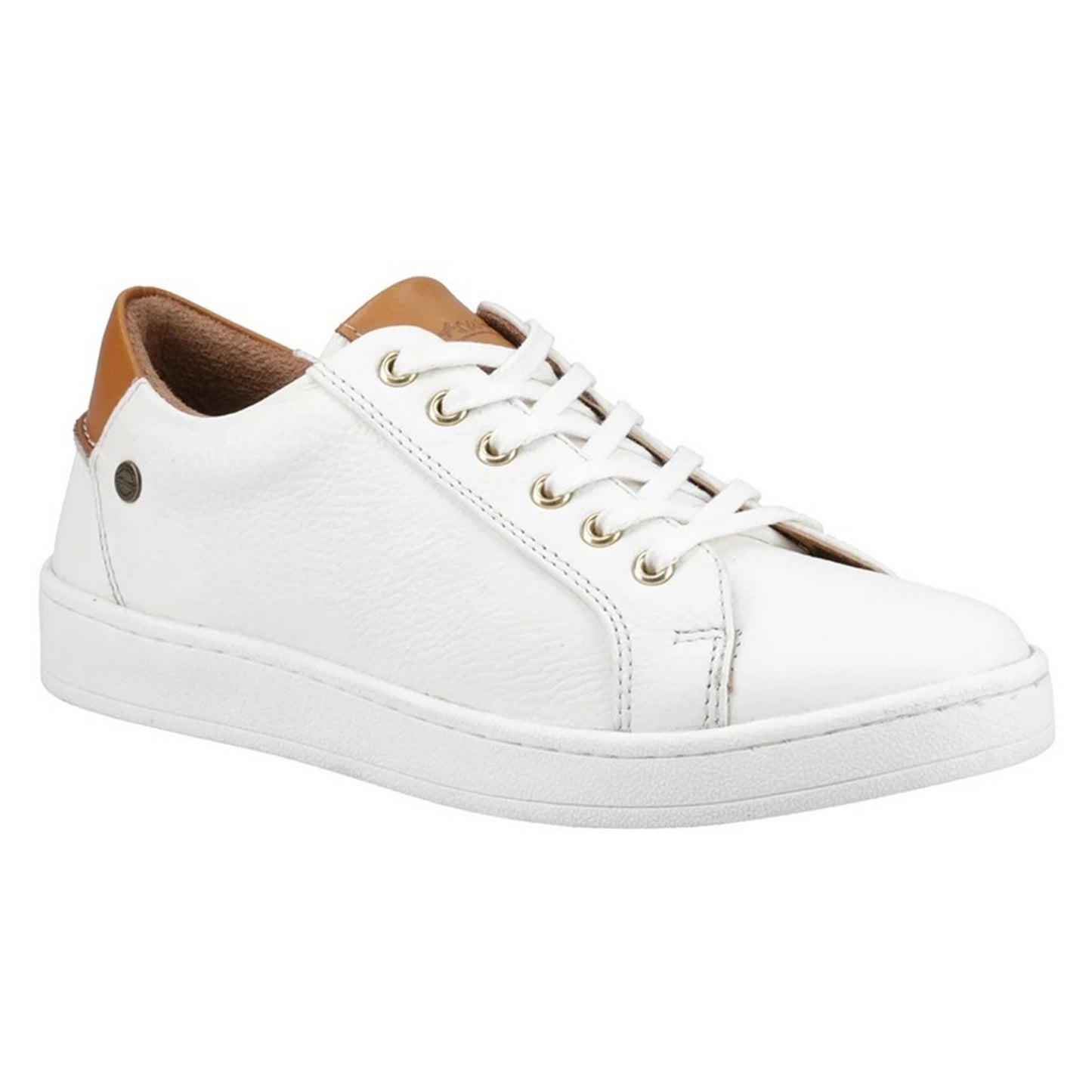 White - Front - Cotswold Mens Radcot Leather Trainers
