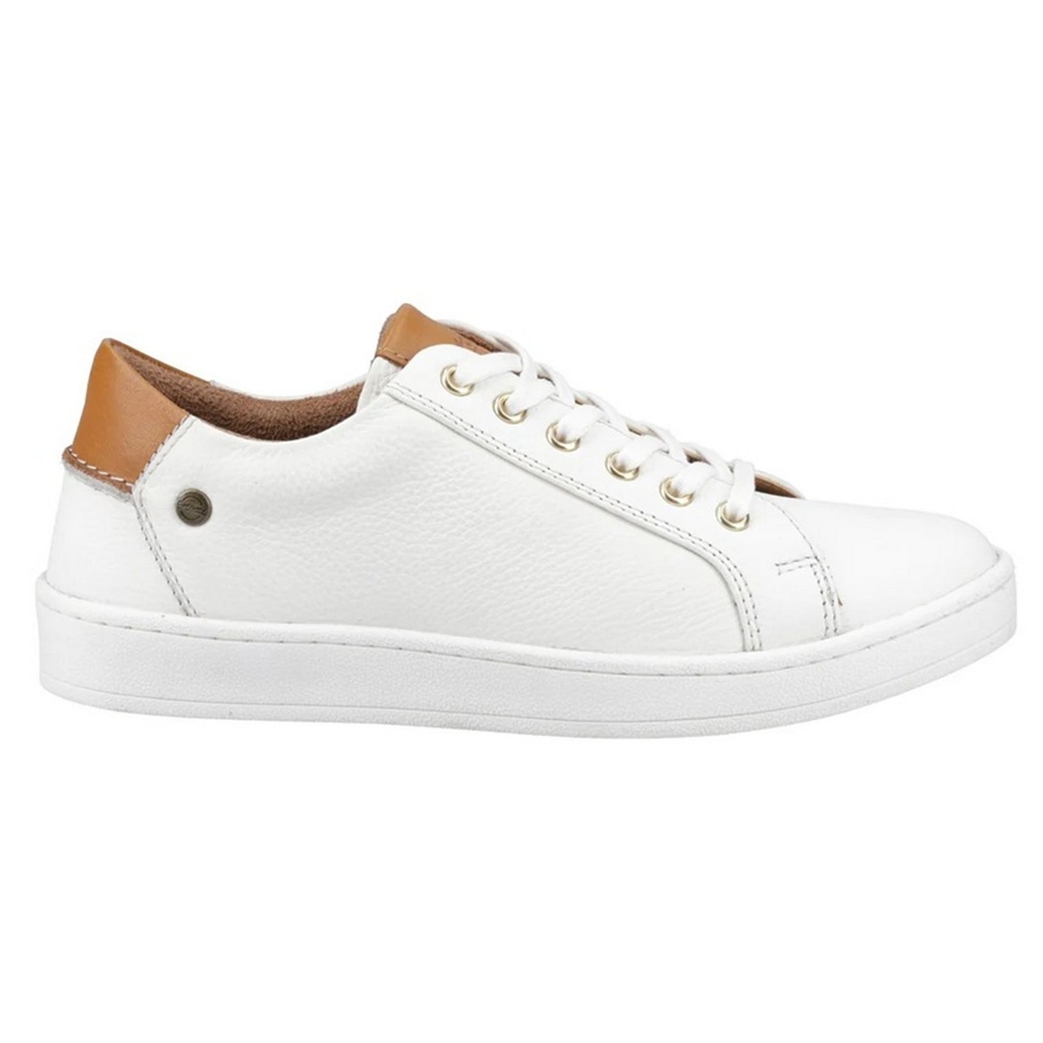 White - Side - Cotswold Mens Radcot Leather Trainers