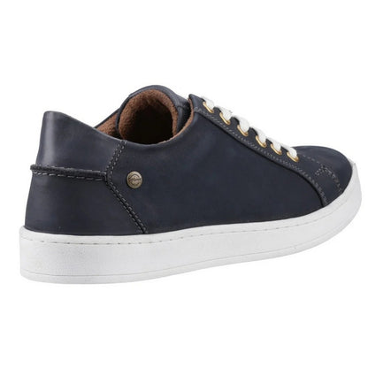 Navy - Back - Cotswold Mens Radcot Leather Trainers