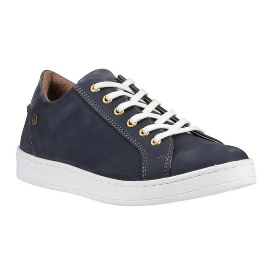 Navy - Front - Cotswold Mens Radcot Leather Trainers