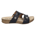 Black - Side - Josef Seibel Womens-Ladies Tonga 82 Leather Mule Sandals