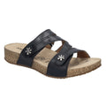 Black - Front - Josef Seibel Womens-Ladies Tonga 82 Leather Mule Sandals