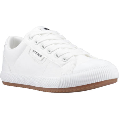 White - Front - Rocket Dog Womens-Ladies Cheery Trainers