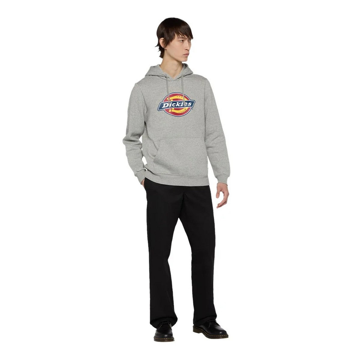 Grey Melange - Pack Shot - Dickies Workwear Unisex Adult Icon Logo Hoodie