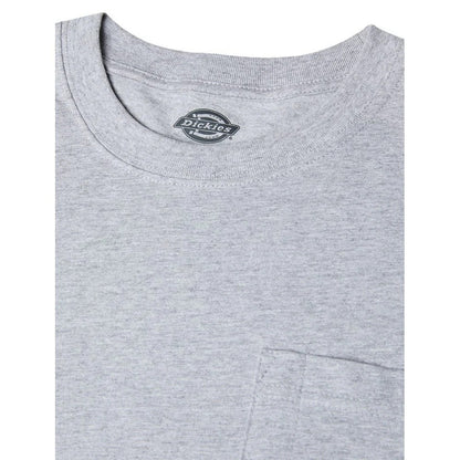 Heather Grey - Side - Dickies Workwear Mens Pocket Long-Sleeved T-Shirt