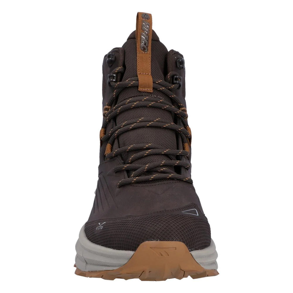 Steel-Charcoal-Bright Marigold - Pack Shot - Hi-Tec Mens Fuse Trek Mid Boots