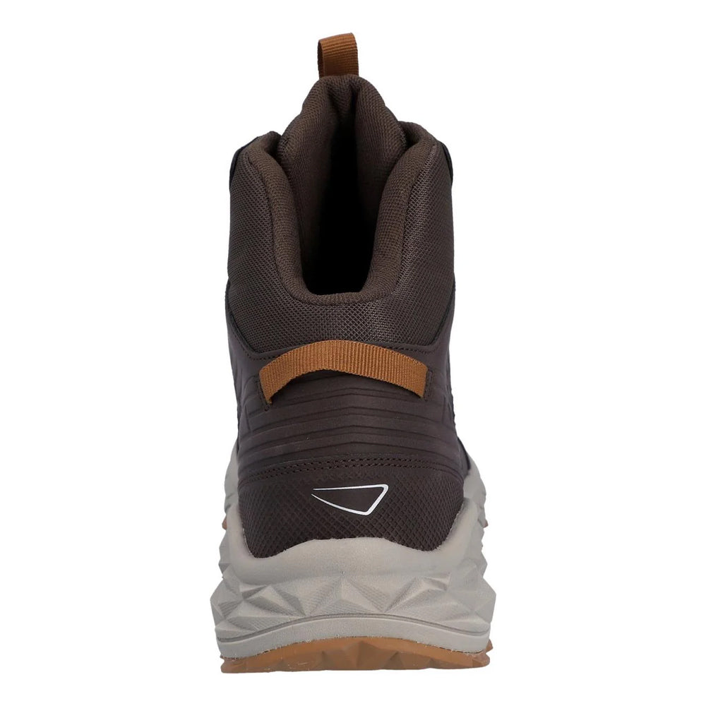 Steel-Charcoal-Bright Marigold - Back - Hi-Tec Mens Fuse Trek Mid Boots
