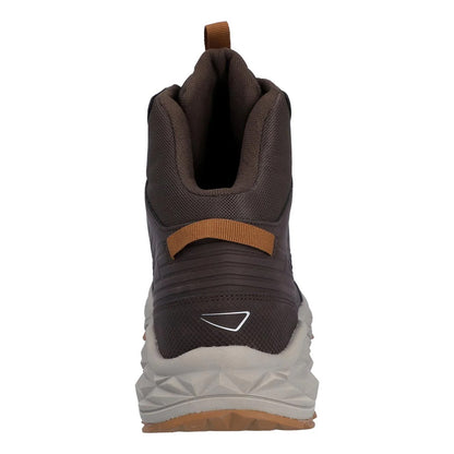 Steel-Charcoal-Bright Marigold - Back - Hi-Tec Mens Fuse Trek Mid Boots