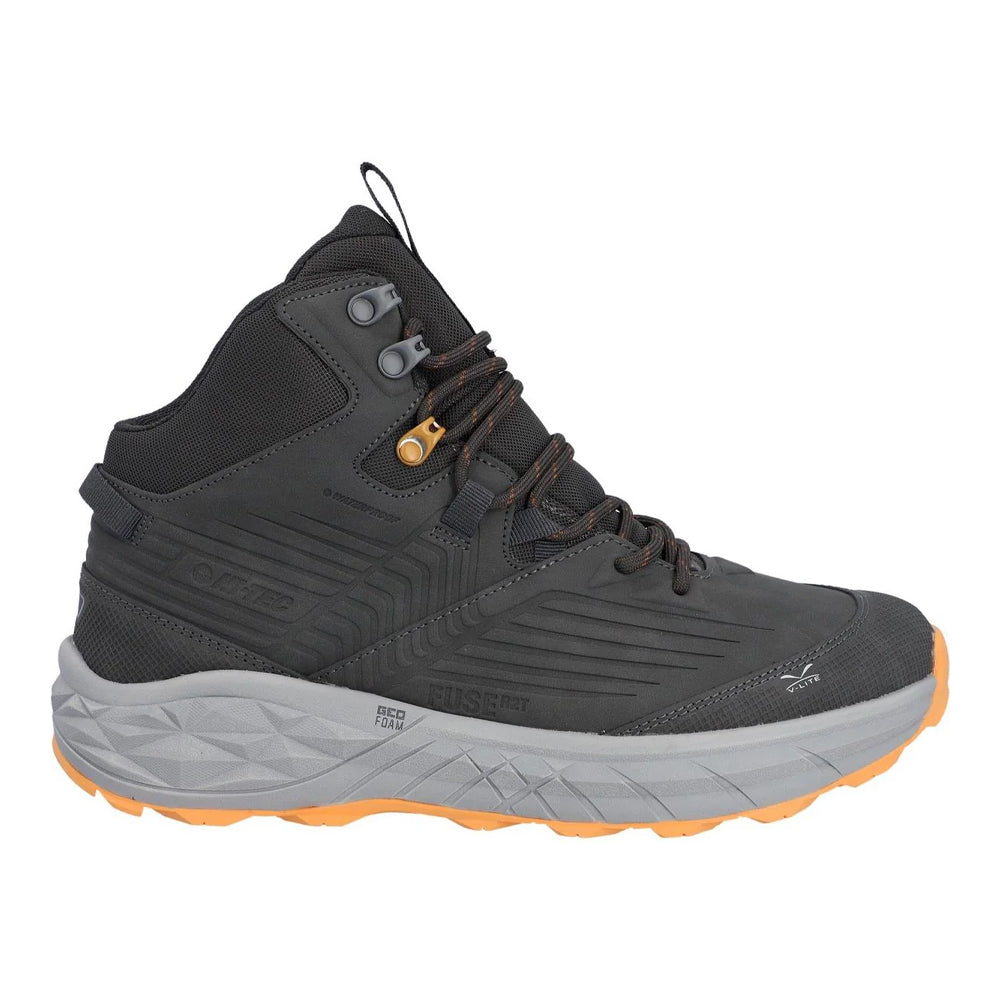 Chocolate Brown-Timber Wolf - Side - Hi-Tec Mens Fuse Trek Mid Boots