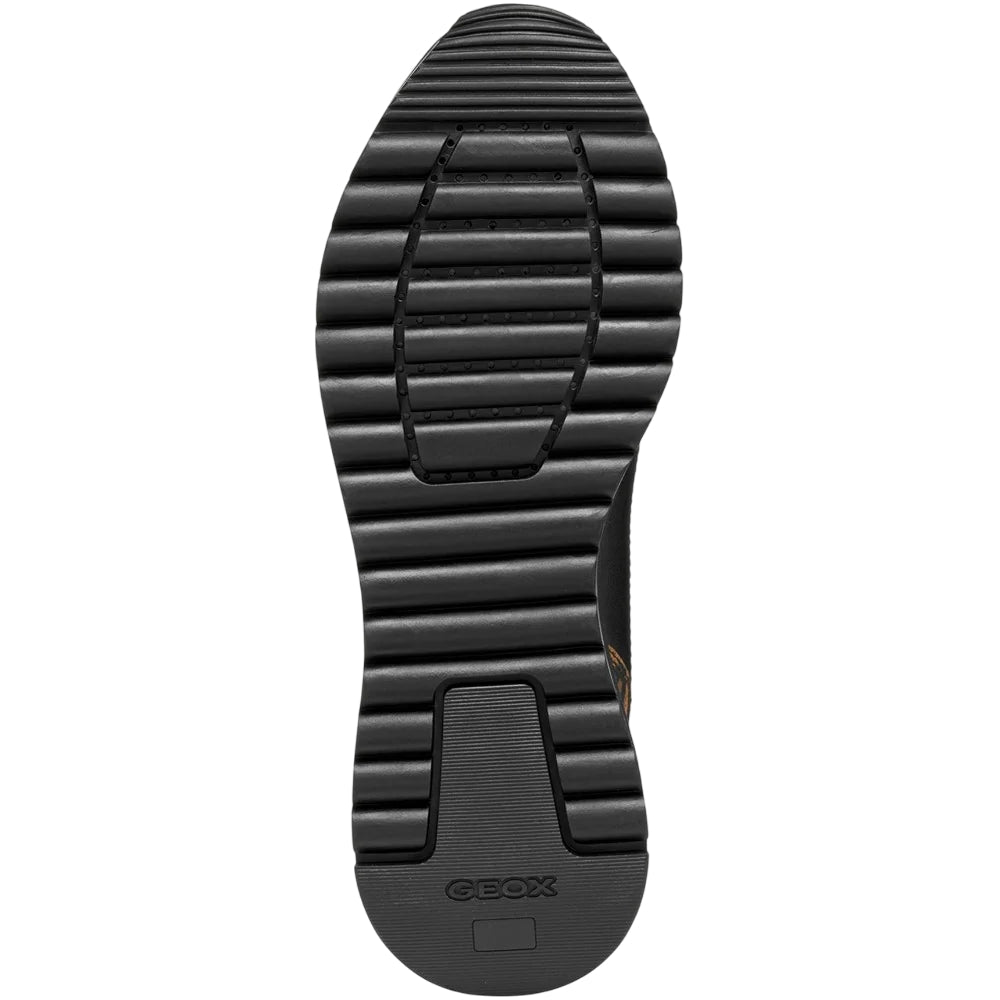Black - Pack Shot - Geox Womens-Ladies Desya Nappa Leather Trainers