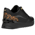 Black - Back - Geox Womens-Ladies Desya Nappa Leather Trainers