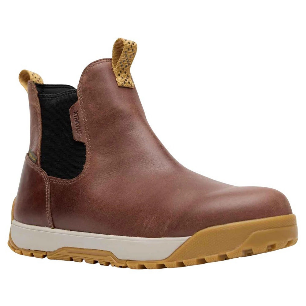 Brown - Front - Xtratuf Mens Full Grain Leather Ankle Deck Boots