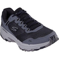 Black-Grey - Front - Skechers Mens Go Run Trail Altitude 2.0 Marble Rock 3.0 Leather Walking Shoes