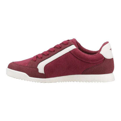 Burgundy - Side - Rocket Dog Womens-Ladies Bolt Corduroy Trainers