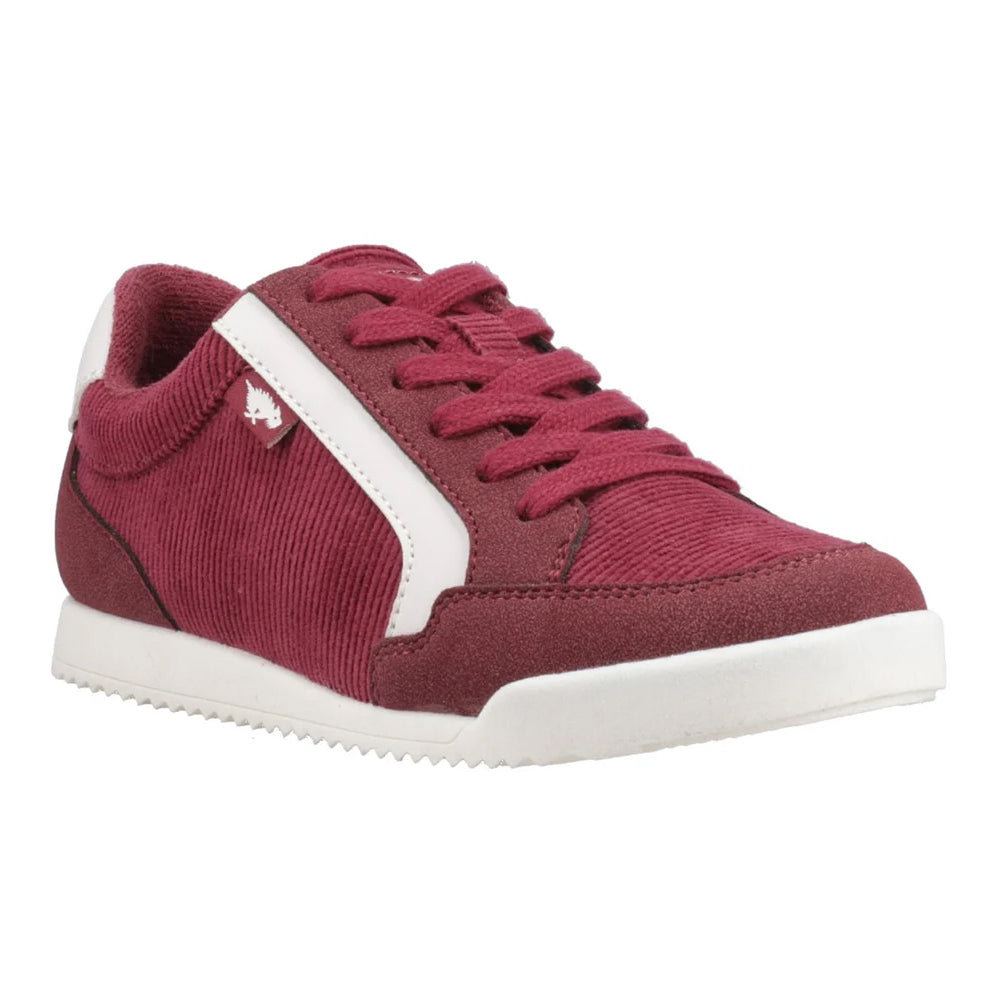 Burgundy - Front - Rocket Dog Womens-Ladies Bolt Corduroy Trainers