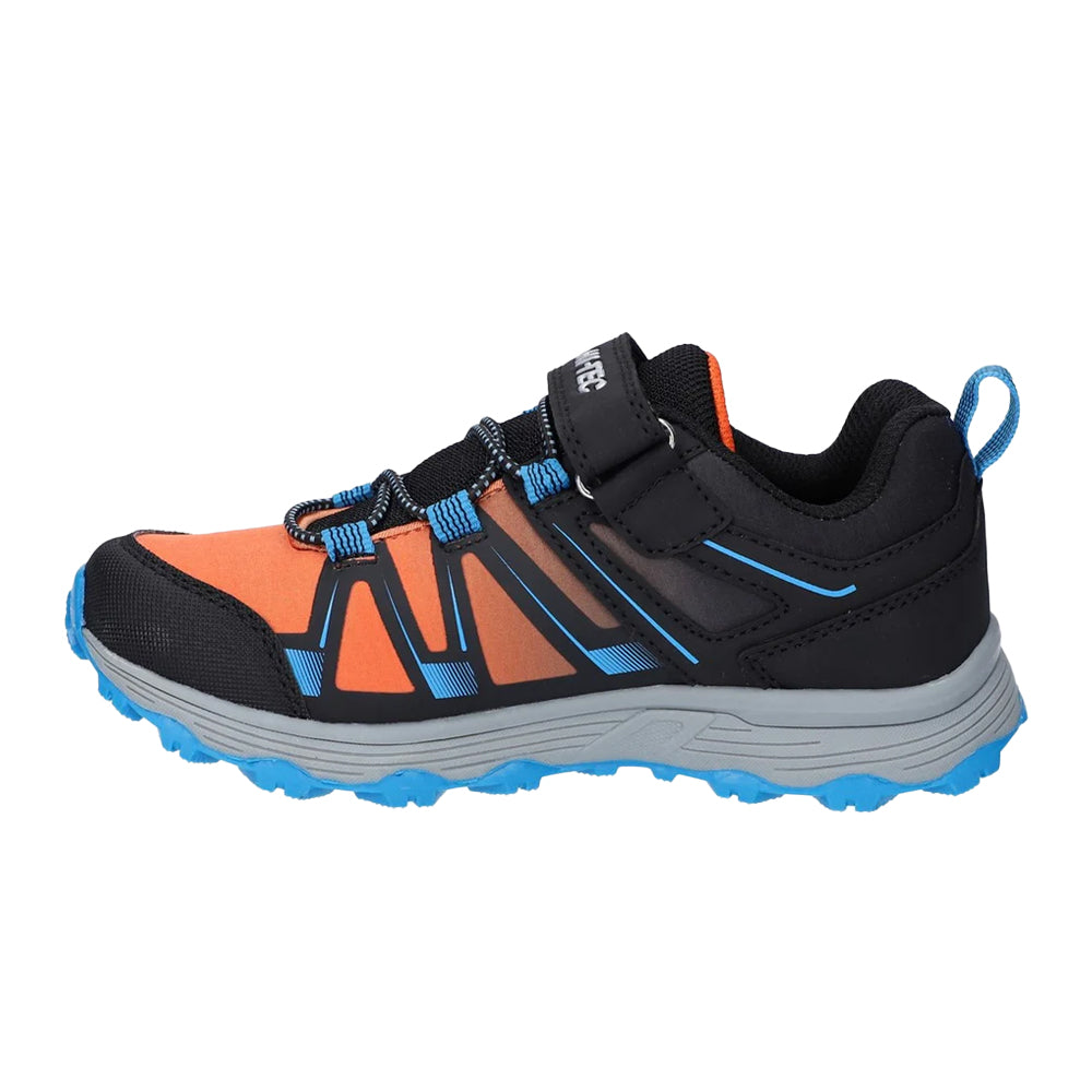Black-Blue-Orange - Lifestyle - Hi-Tec Childrens-Kids Scrappy Trail Low Trainers