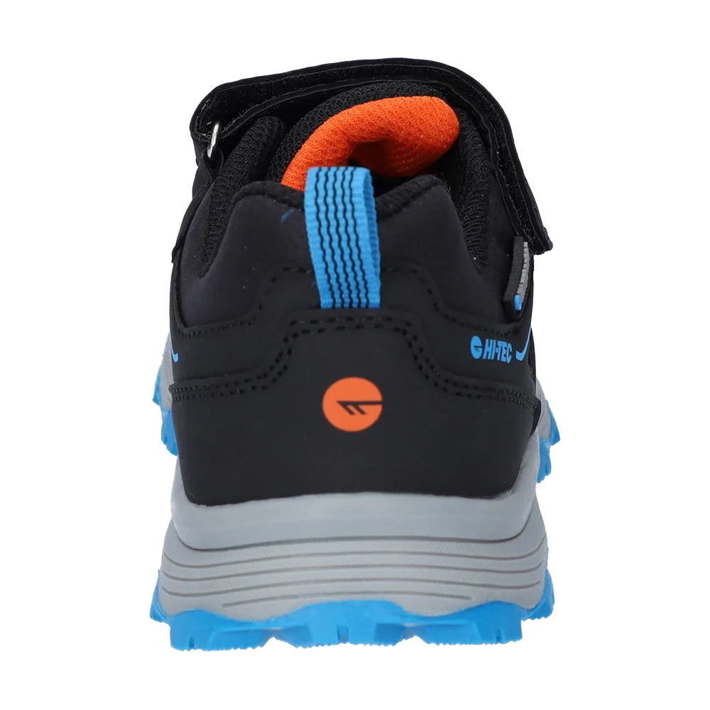 Black-Blue-Orange - Back - Hi-Tec Childrens-Kids Scrappy Trail Low Trainers