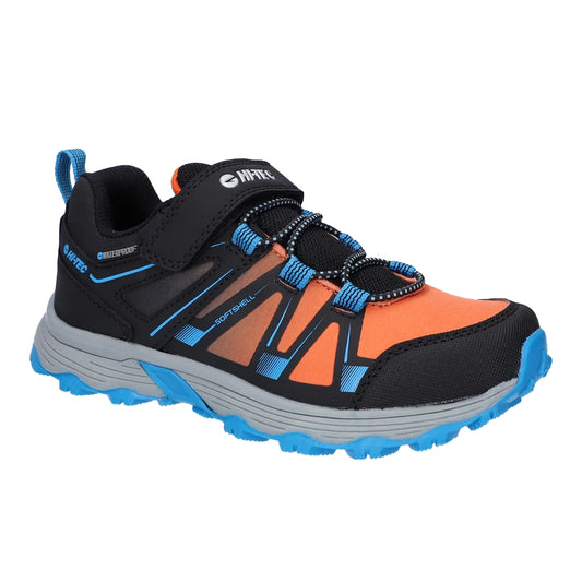 Black-Blue-Orange - Front - Hi-Tec Childrens-Kids Scrappy Trail Low Trainers