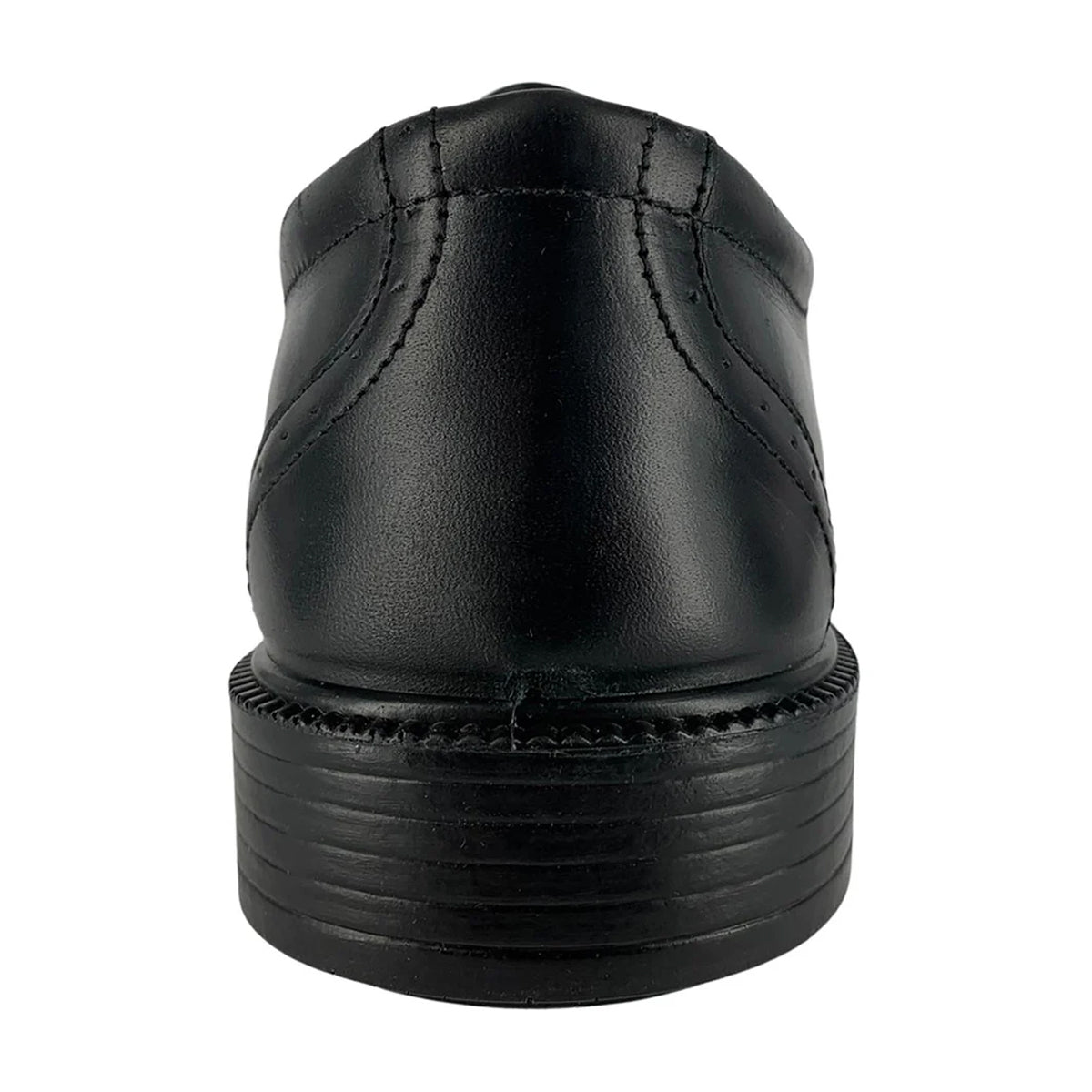 Black - Back - POD Mens Malone Leather Derby Shoes