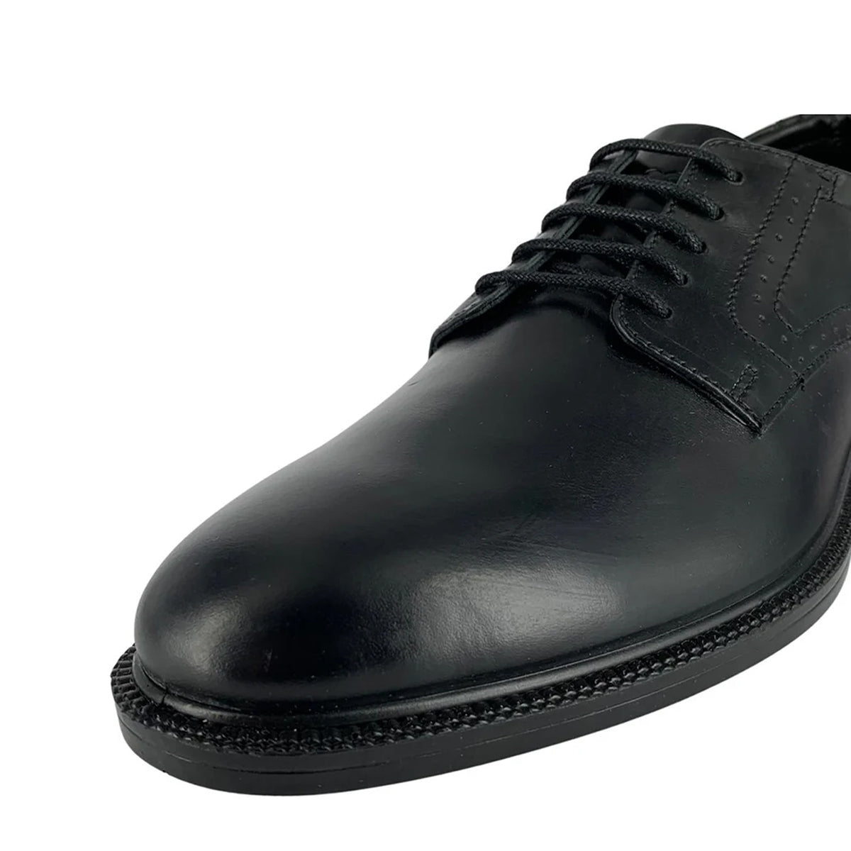 Black - Pack Shot - POD Mens Malone Leather Derby Shoes