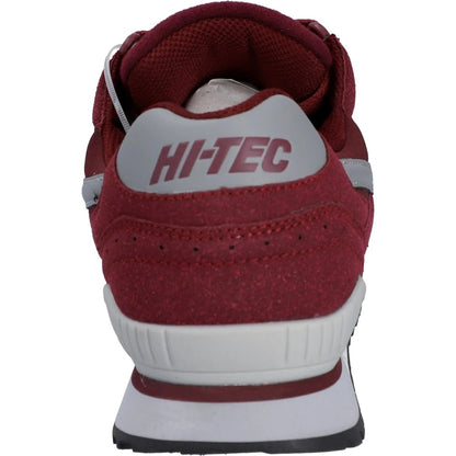 Cherry - Back - Hi-Tec Mens Silver Shadow Suede Trainers