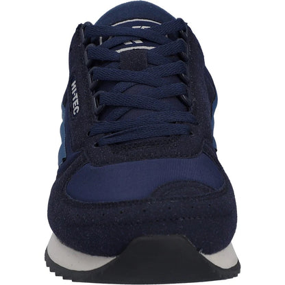 Navy-Black - Pack Shot - Hi-Tec Mens Silver Shadow Suede Trainers