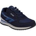 Navy-Black - Front - Hi-Tec Mens Silver Shadow Suede Trainers