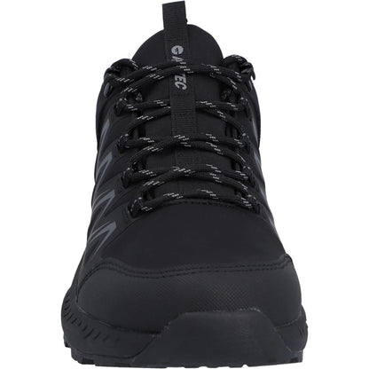 Black-Dark Grey - Close up - Hi-Tec Mens Stealth Trail Low Trainers
