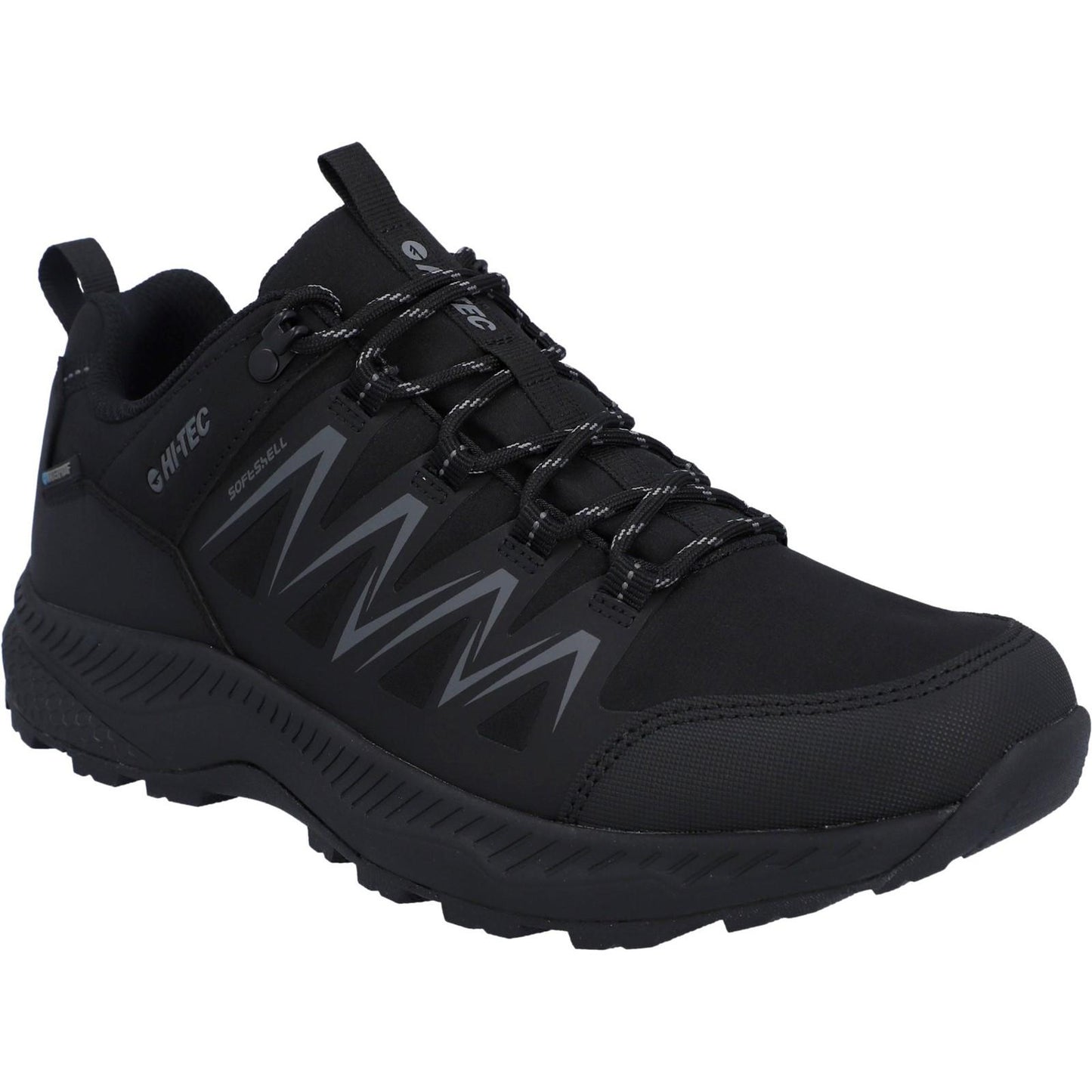 Black-Dark Grey - Front - Hi-Tec Mens Stealth Trail Low Trainers