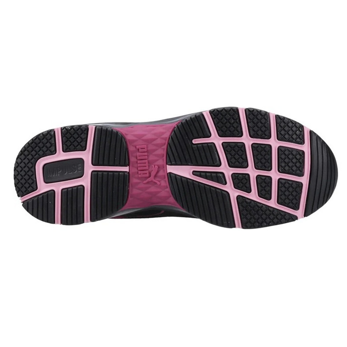 Black-Red - Pack Shot - Puma Safety Womens-Ladies Define Safety Shoes