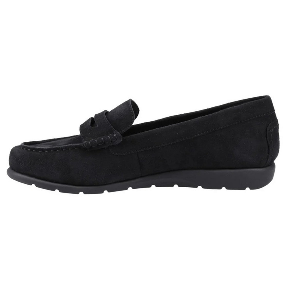Black - Lifestyle - Hush Puppies Womens-Ladies Shelby Suede Loafers