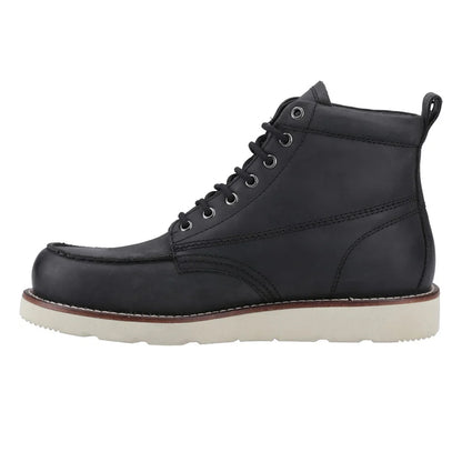Black - Side - Jack And Jones Mens Toronto Leather Boots