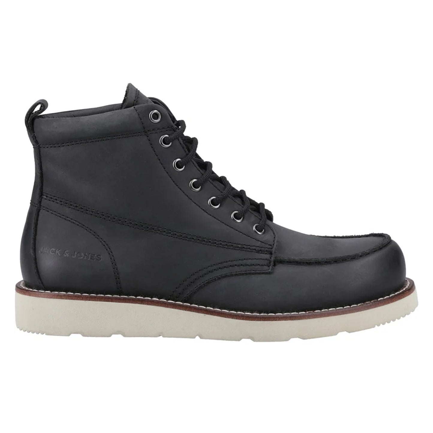 Black - Lifestyle - Jack And Jones Mens Toronto Leather Boots