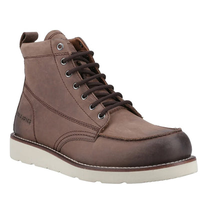 Brown Stone - Front - Jack And Jones Mens Toronto Leather Boots