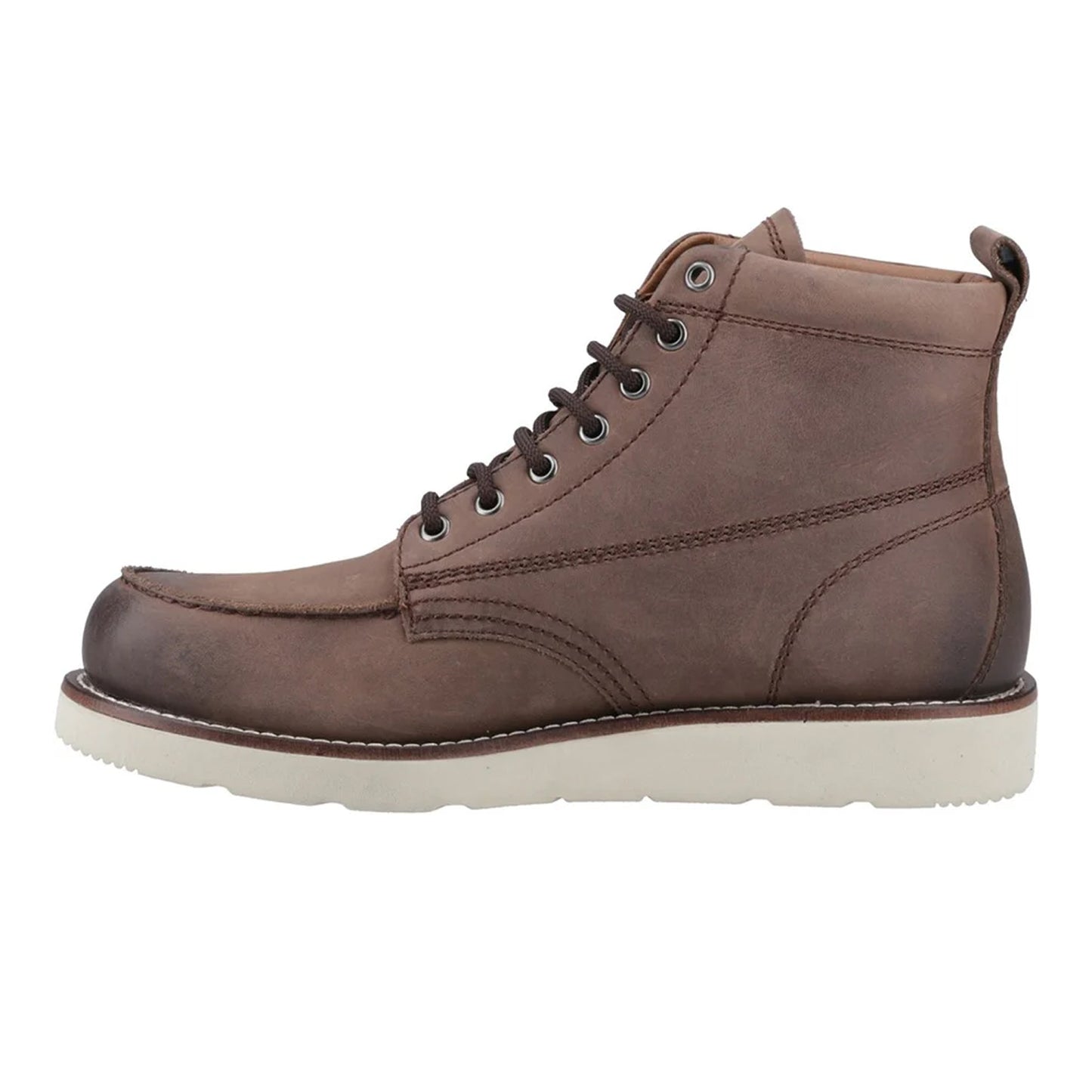Brown Stone - Side - Jack And Jones Mens Toronto Leather Boots