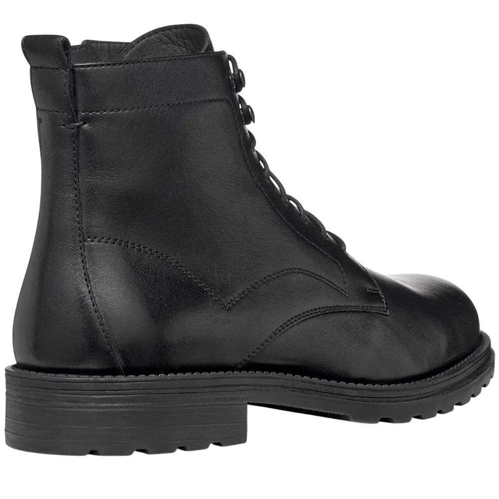 Black - Back - Geox Mens U Redclif Leather Ankle Boots