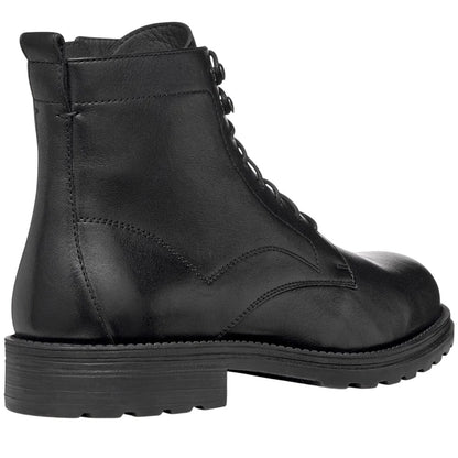 Black - Back - Geox Mens U Redclif Leather Ankle Boots