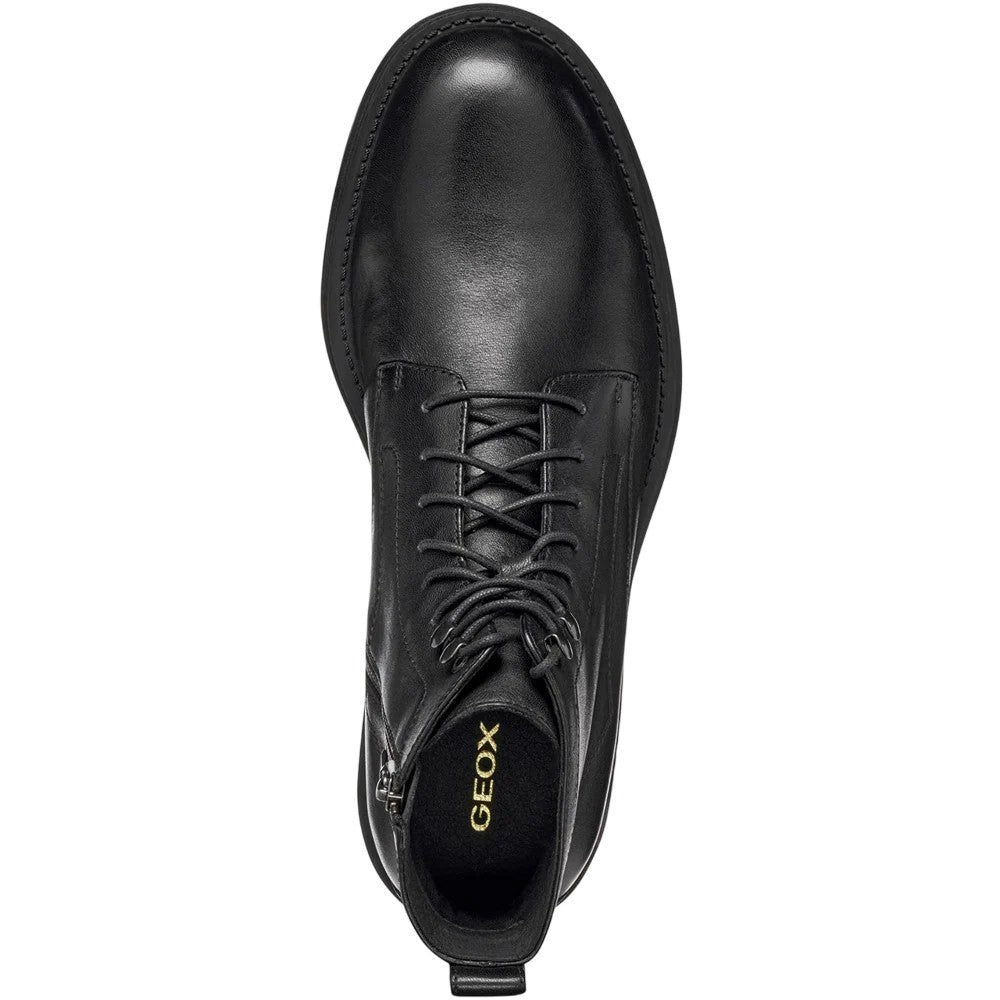 Black - Pack Shot - Geox Mens U Redclif Leather Ankle Boots