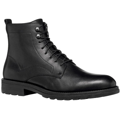 Black - Front - Geox Mens U Redclif Leather Ankle Boots