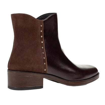 Dark Brown - Back - Geox Womens-Ladies D Camexia Suede Ankle Boots