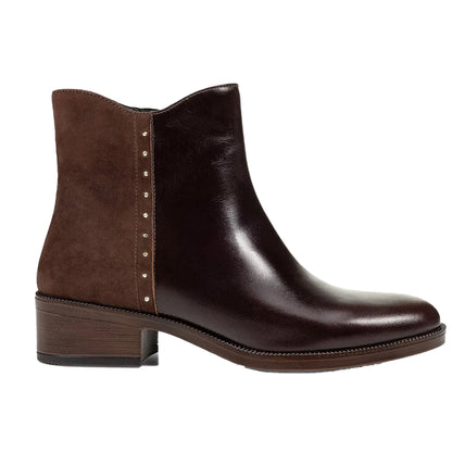 Dark Brown - Side - Geox Womens-Ladies D Camexia Suede Ankle Boots