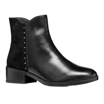 Black - Front - Geox Womens-Ladies D Camexia Suede Ankle Boots