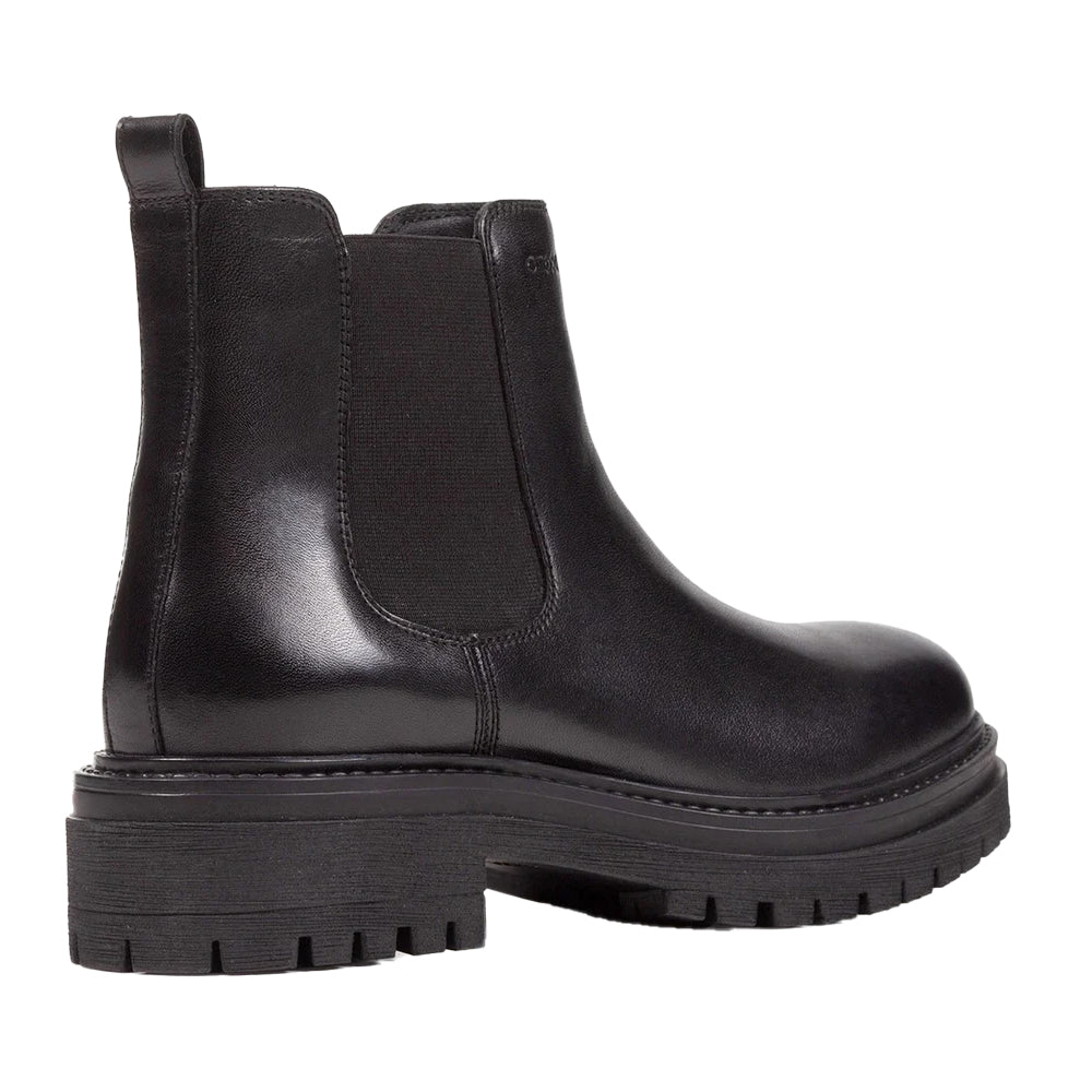 Black - Back - Geox Womens-Ladies D Iridea B Leather Ankle Boots