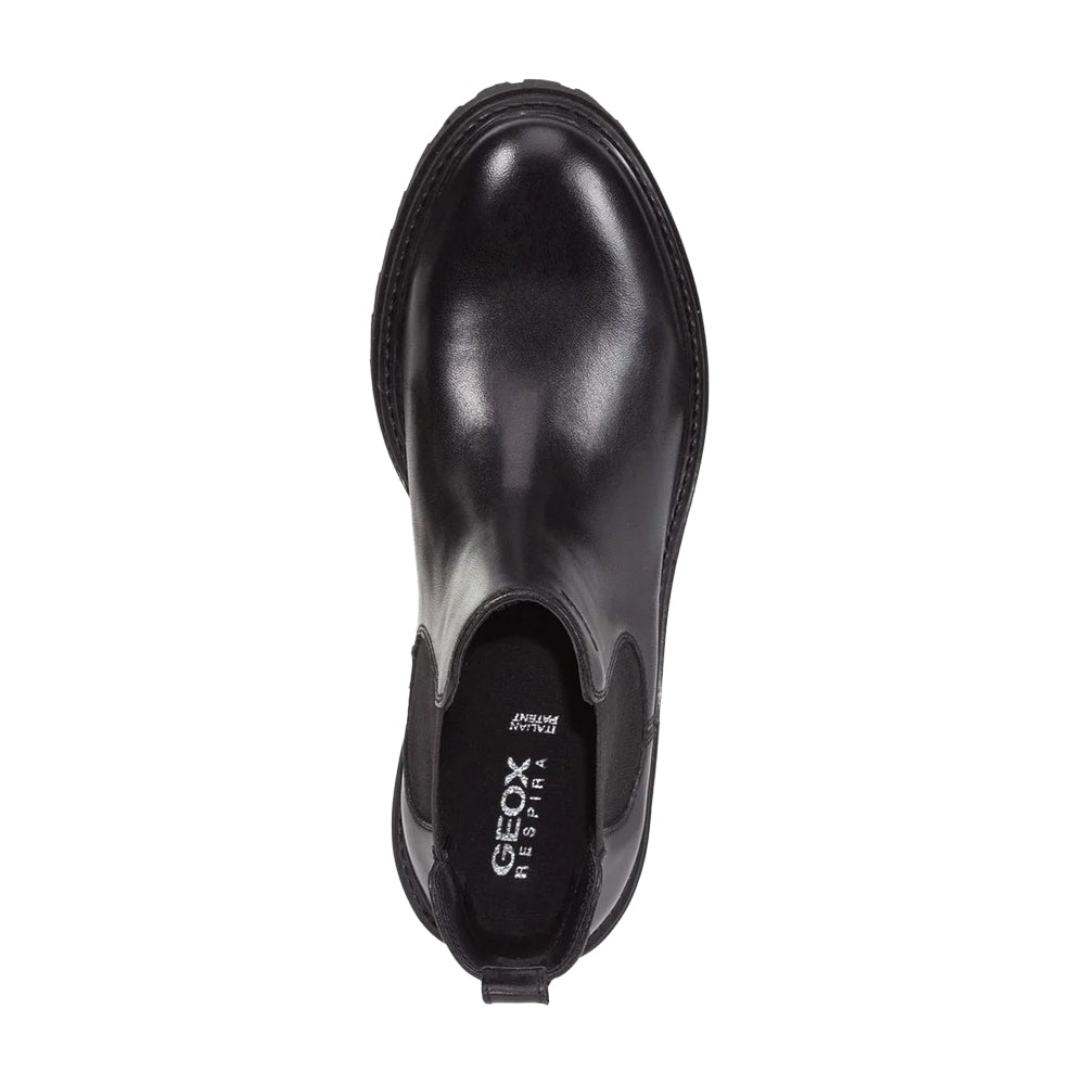 Black - Lifestyle - Geox Womens-Ladies D Iridea B Leather Ankle Boots