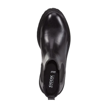 Black - Lifestyle - Geox Womens-Ladies D Iridea B Leather Ankle Boots