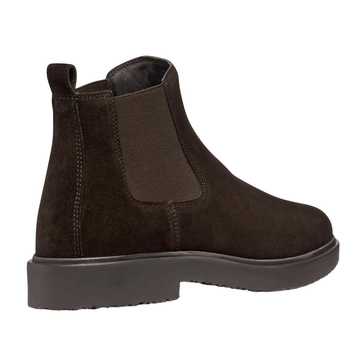 Dark Brown - Back - Geox Mens U Massimiano B Suede Chelsea Boots