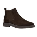 Dark Brown - Front - Geox Mens U Massimiano B Suede Chelsea Boots
