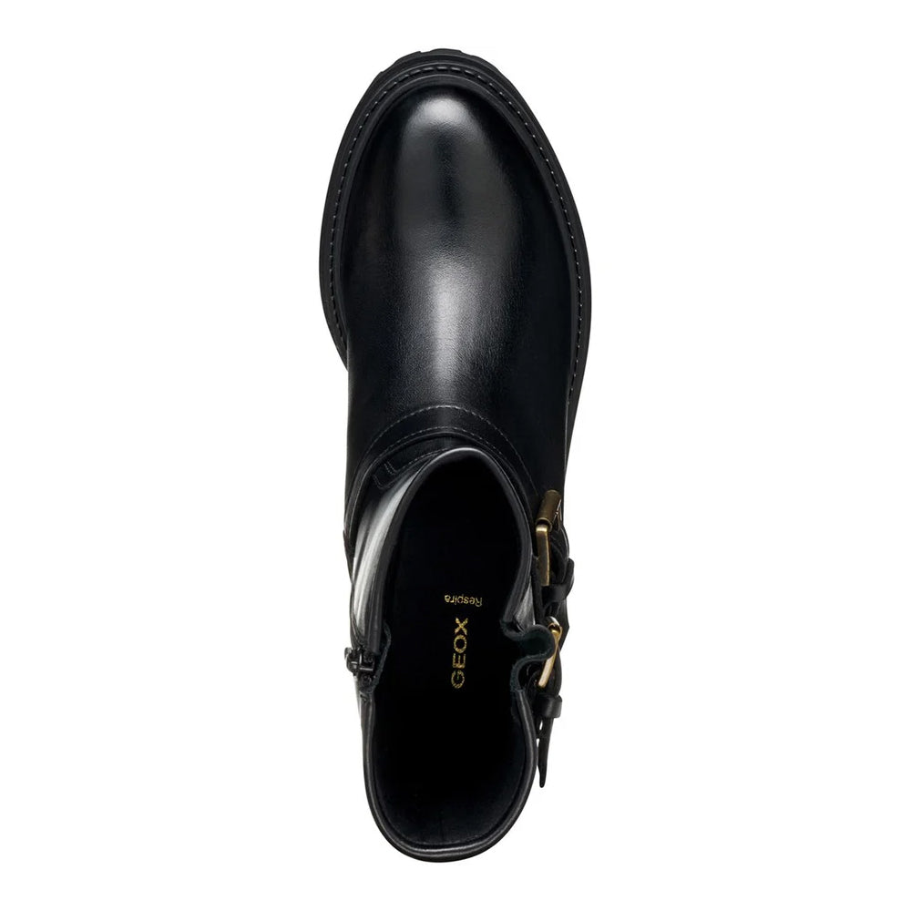 Black - Lifestyle - Geox Womens-Ladies D Iridea D Leather Ankle Boots