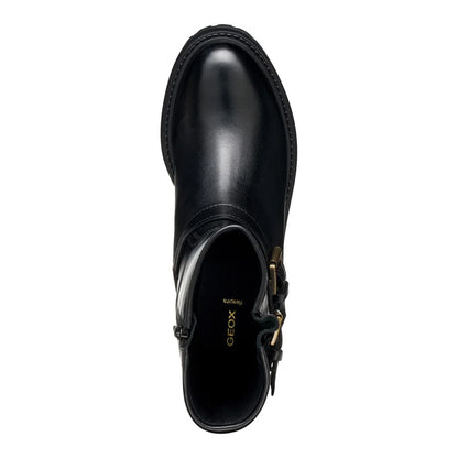 Black - Lifestyle - Geox Womens-Ladies D Iridea D Leather Ankle Boots