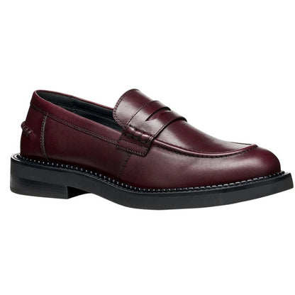 Wine - Front - Geox Womens-Ladies D Serilda E Leather Loafers